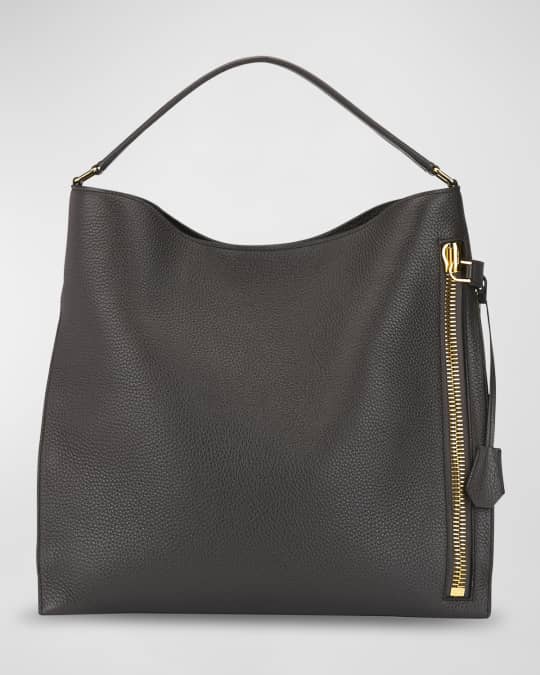 TOM FORD Alix Hobo Large in Grained Leather | Neiman Marcus