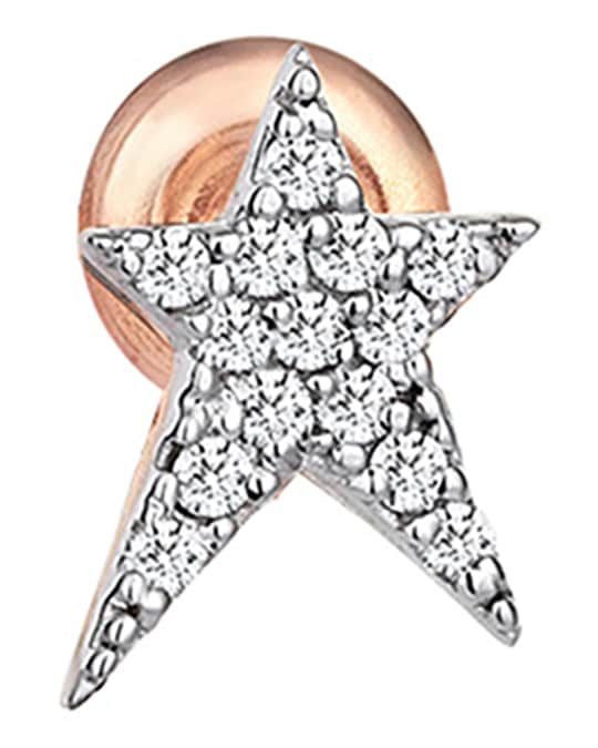 Struck 14k Rose Gold Star Earring (Single)