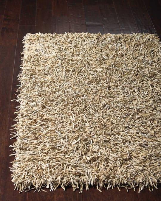 Bohdi Leather Shag Rug, 3' x 5'