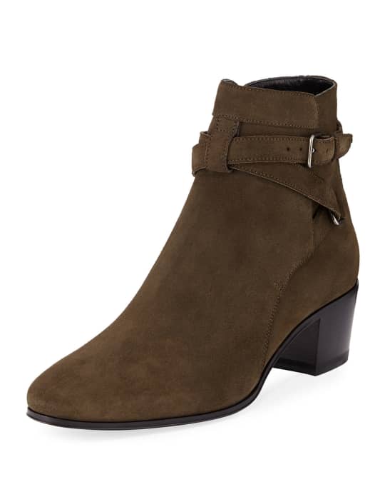 Rock Blake Suede Ankle-Wrap Booties