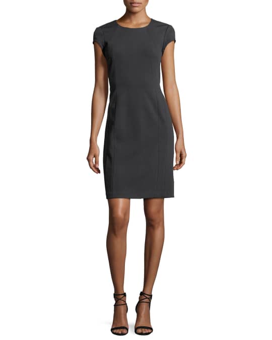 Lafayette 148 New York Dixon Short-Sleeve Dress | Neiman Marcus