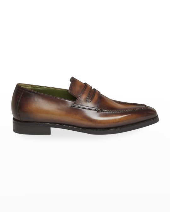 Berluti Andy Leather Loafer, Tobacco | Neiman Marcus