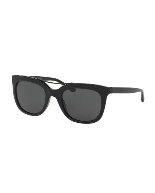 Slim Square Brow Bar Sunglasses