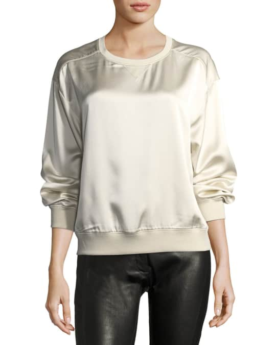 Massar Vintage Silk Satin Sweatshirt