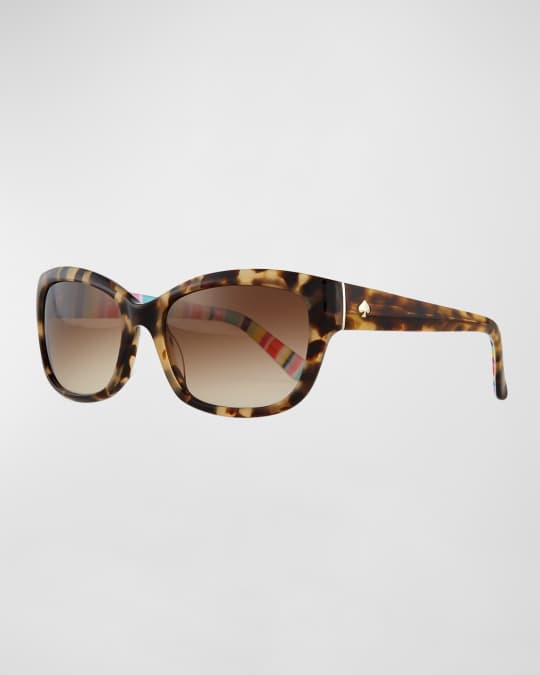 johanna gradient butterfly sunglasses, havana