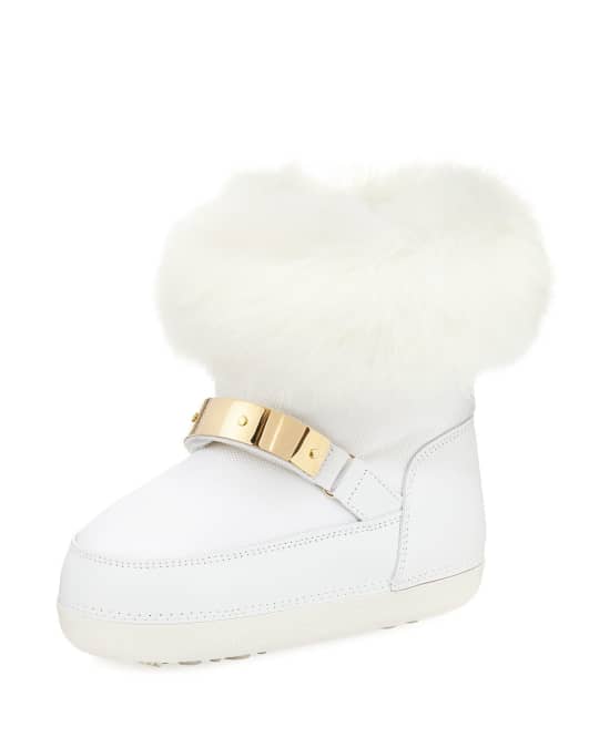 Kids Snow Laceless Fur Boot Youth