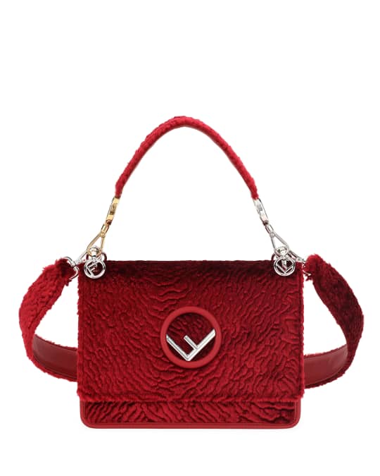 Fendi Kan I Small Textured Velvet Shoulder Bag | Neiman Marcus