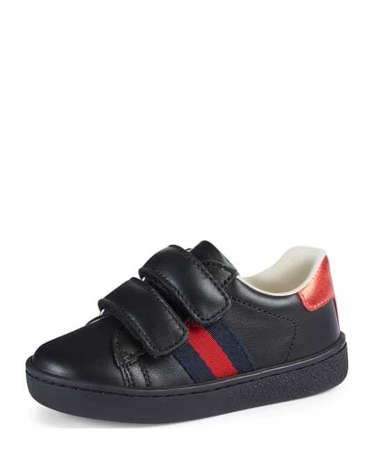 Gucci Leather GripStrap Sneaker, Toddler Neiman Marcus