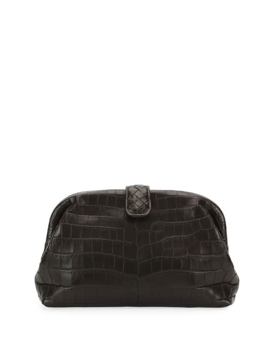 Bottega Veneta The Lauren 1980 Soft Croc Clutch Bag Neiman Marcus