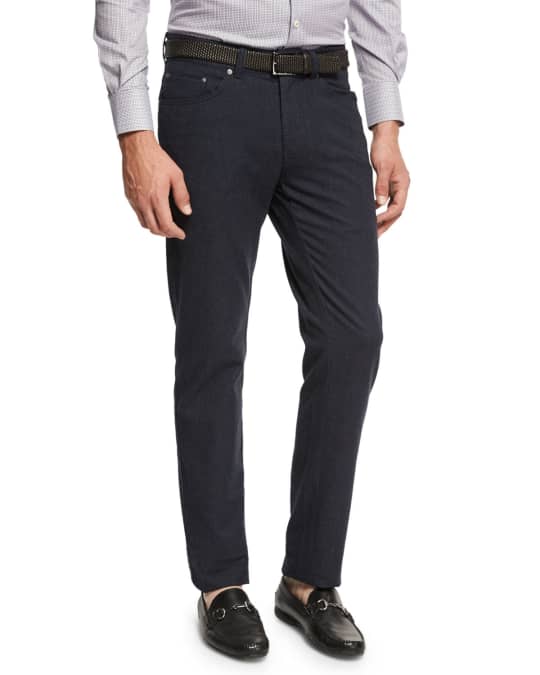 Peter Millar Crown Mountainside Flannel 5-Pocket Pants