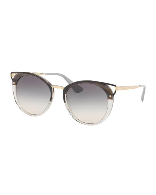 Prada Cutout Round Sunglasses | Neiman Marcus