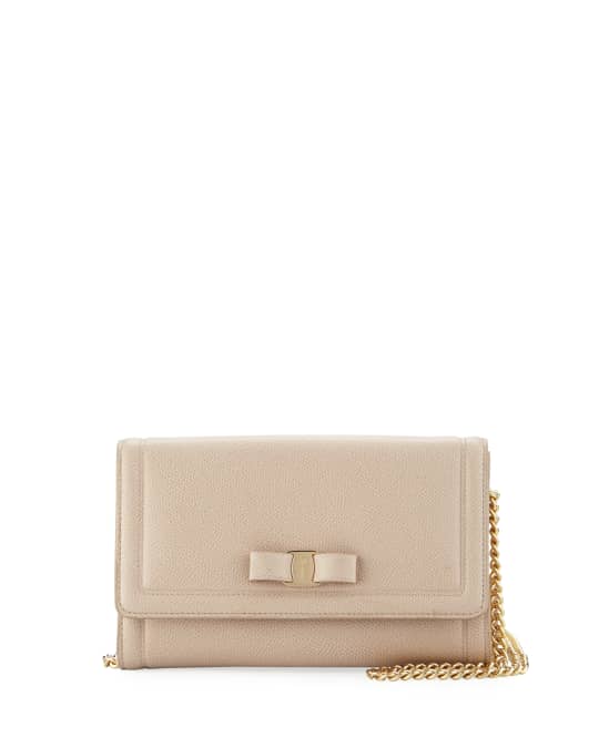 Ferragamo Miss Vara Wallet Mini Bag, Macademia | Neiman Marcus