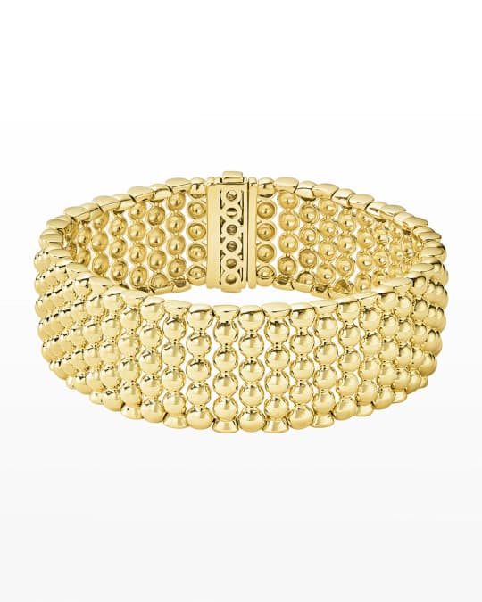 LAGOS 18K Gold Bold Caviar Rope Bracelet | Neiman Marcus
