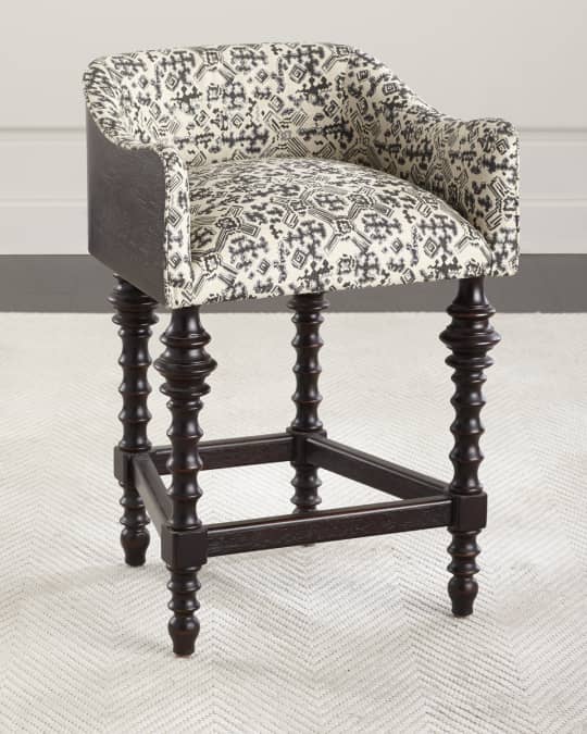 Peninsula Home Collection Camellia Flora Stool Neiman Marcus