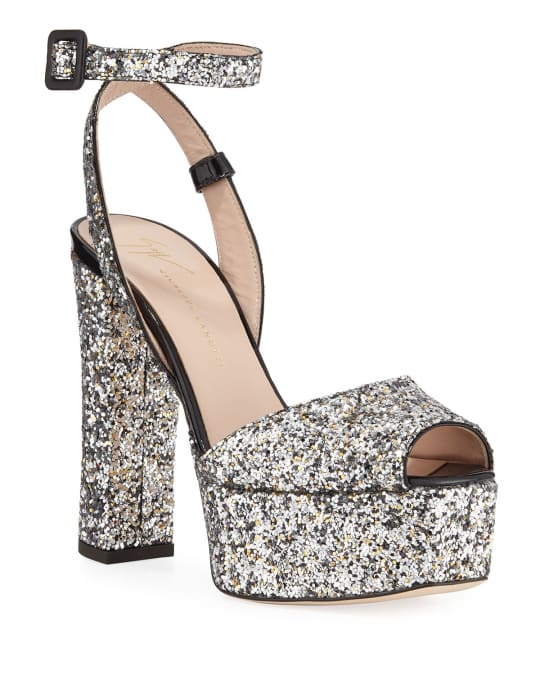 Giuseppe zanotti glitter platform 120mm sandals outlet