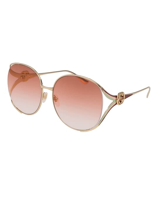 Gucci Oversized Oval GG Sunglasses | Neiman Marcus