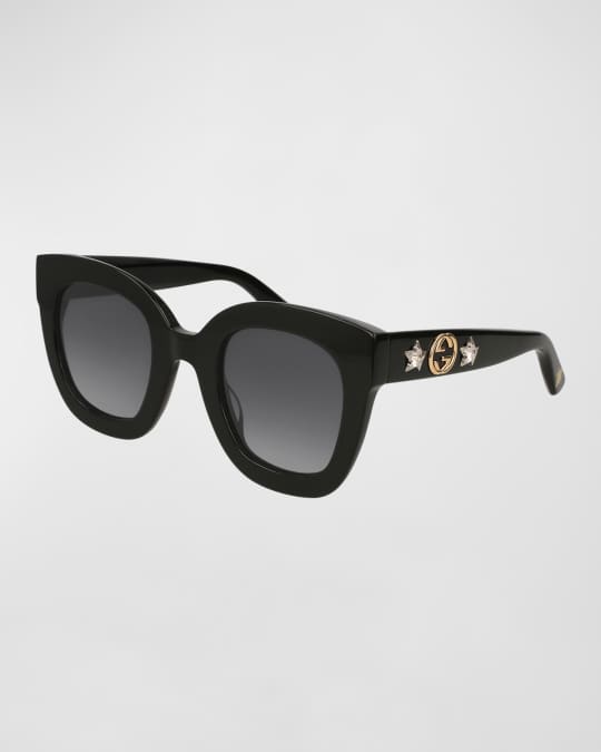 Gucci colorblock sales acetate square sunglasses