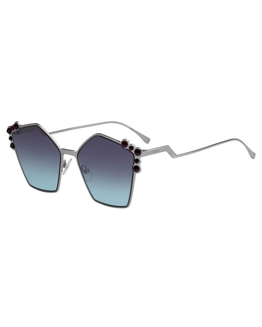 Fendi Studded Oversized Geometric Sunglasses | Neiman Marcus