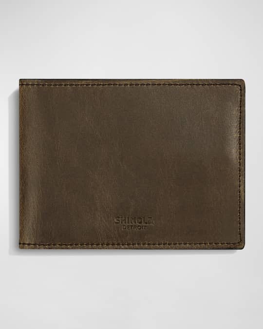Men's Slim Leather Bi-Fold Wallet