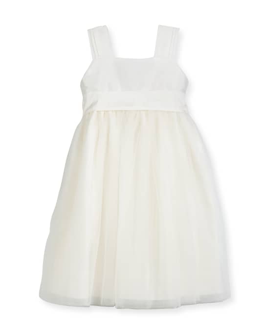 Isabel Garreton Venice Pleated Straps V-Back Dress, Ivory, Size 4-6 ...