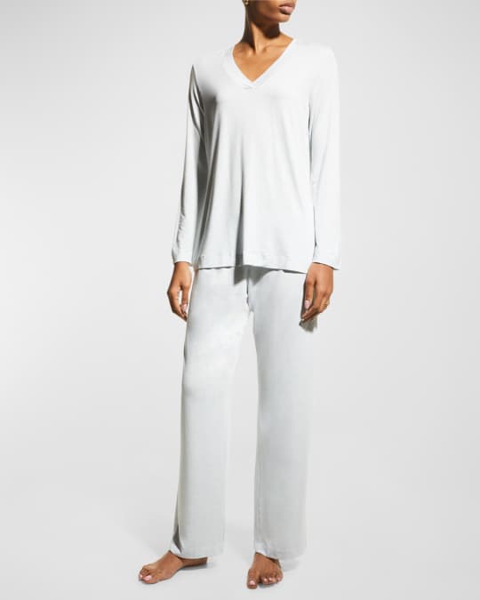 Hanro Champagne Cropped Pajama Set Neiman Marcus
