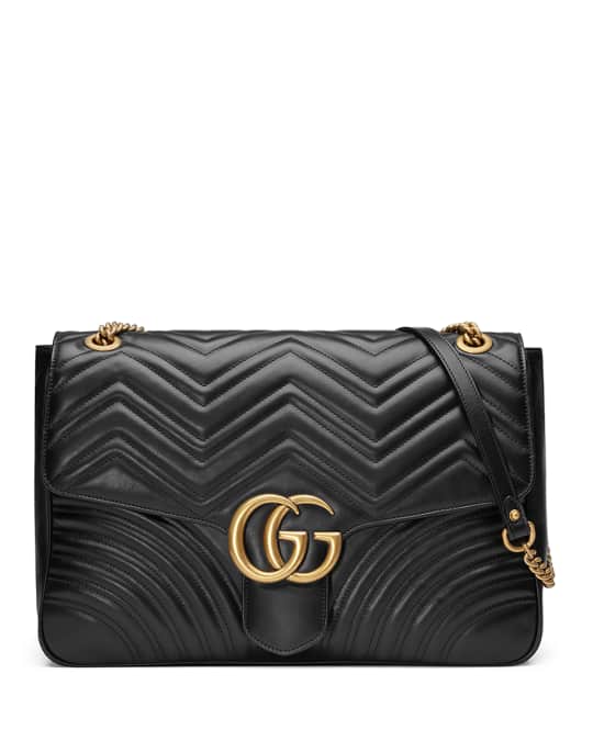 Gucci GG Marmont Large Chevron Quilted Leather Shoulder Bag | Neiman Marcus