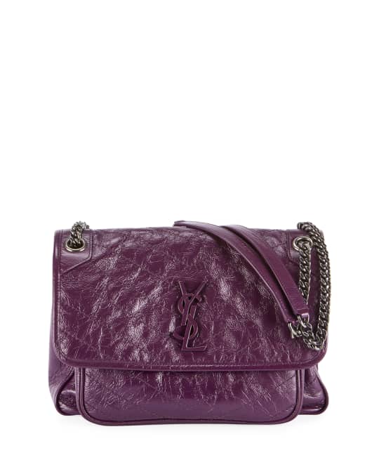 Niki medium monogram ysl shiny waxy quilted shoulder bag deals