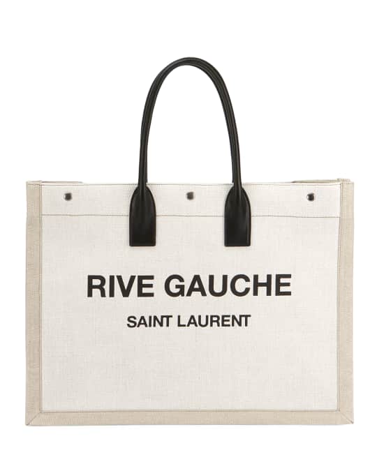 Saint Laurent Noe Cabas Large Rive Gauche Canvas Tote Bag | Neiman Marcus