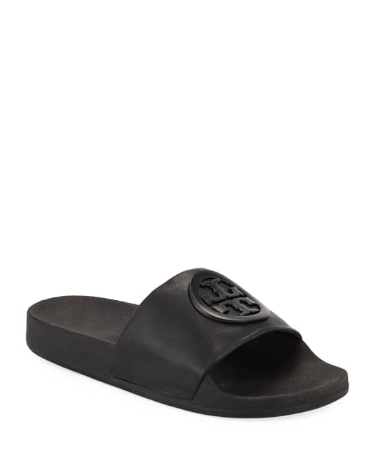 Tory burch lina slide cream and black online