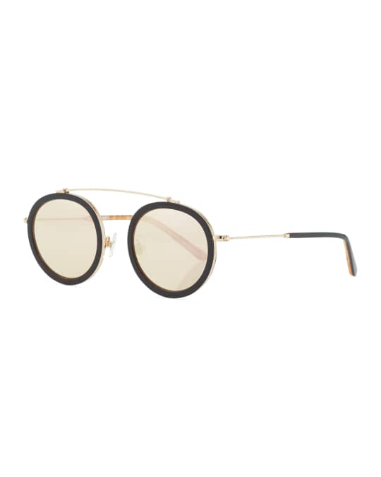 KREWE Conti Mirrored Aviator Sunglasses Neiman Marcus