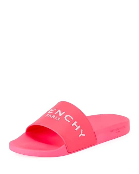 Givenchy Men's Logo Pool Slide Sandal | Neiman Marcus
