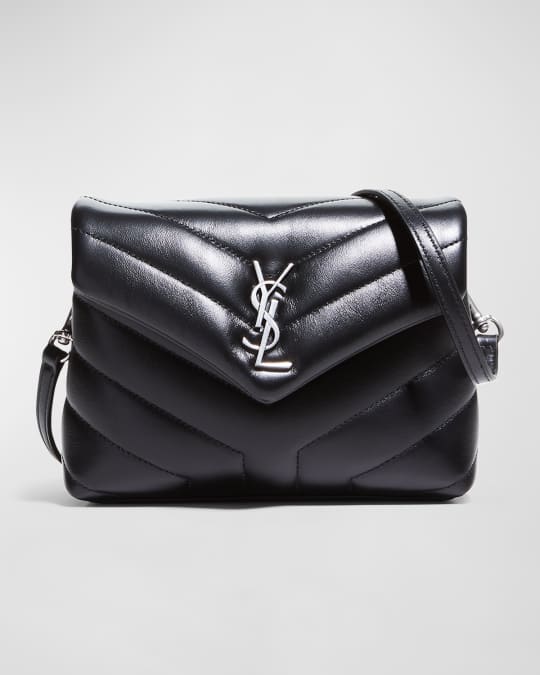 Saint Laurent Loulou Toy YSL Quilted Calfskin V Flap Crossbody Bag