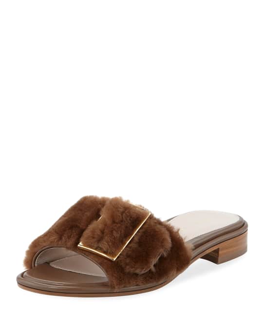 stuart weitzman fur slides