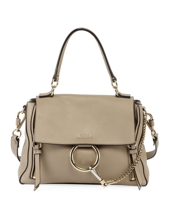 Chloe Faye Day Small Pebbled Ring Shoulder Bag | Neiman Marcus