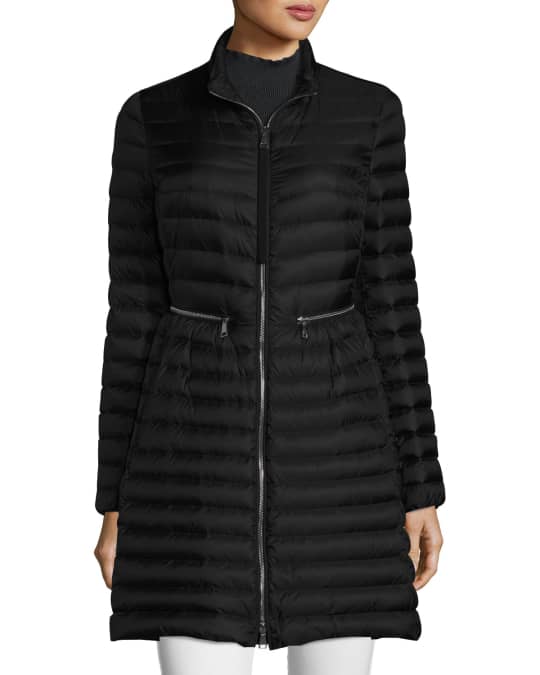 Agatelon Zip-Front Quilted Puffer Coat