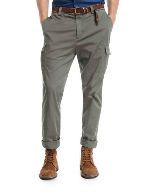 Brunello Cucinelli Men's Slim-Leg Cargo Pants | Neiman Marcus