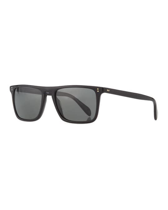 Oliver Peoples Bernardo Polarized Sunglasses, Black | Neiman Marcus