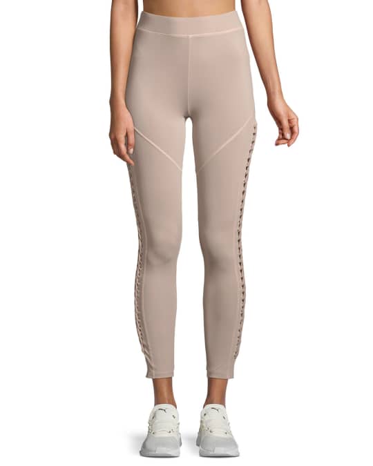 Cushnie Et Ochs Leyla Ankle-Length Performance Leggings with Lace-Up Sides
