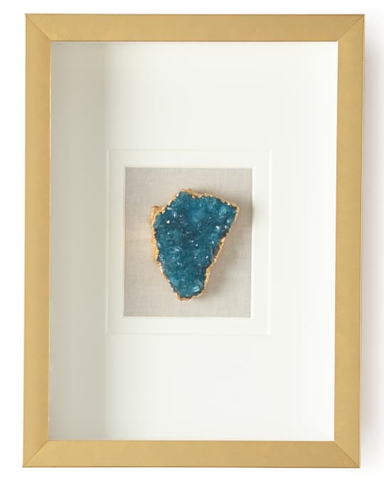 Natural Crystal in Golden Frame, Green