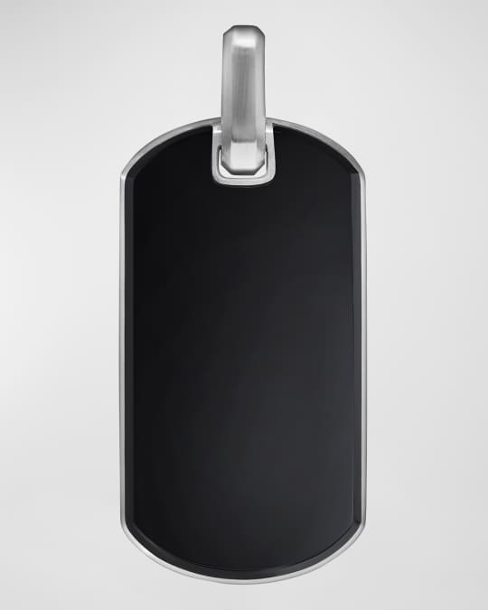Men's Streamline Tag Pendant in Silver, 42mm
