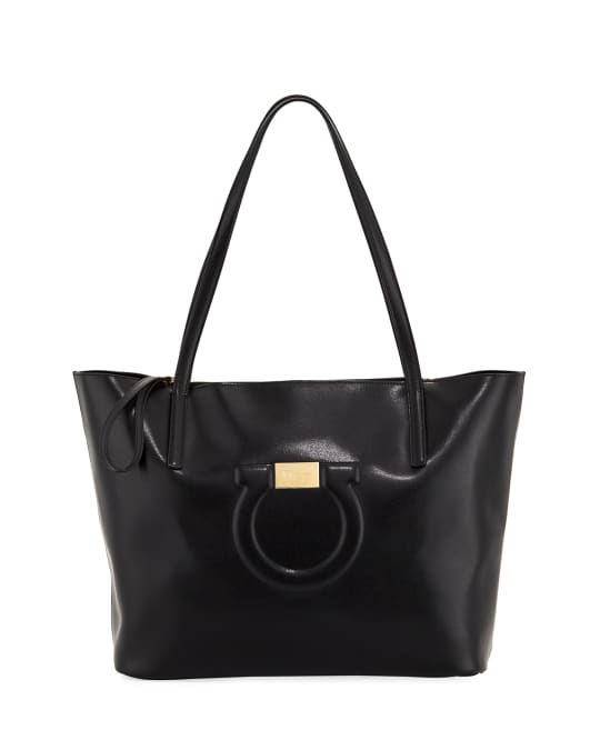 Ferragamo Medium City Leather Shoulder Tote Bag | Neiman Marcus
