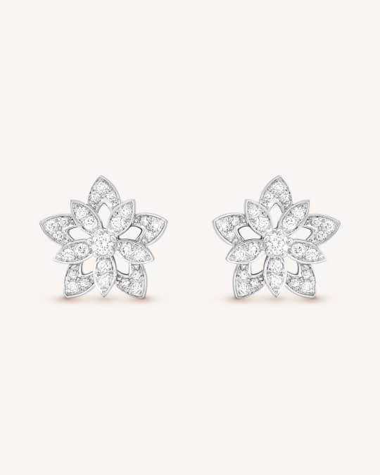 Lotus Openwork Earrings Mini