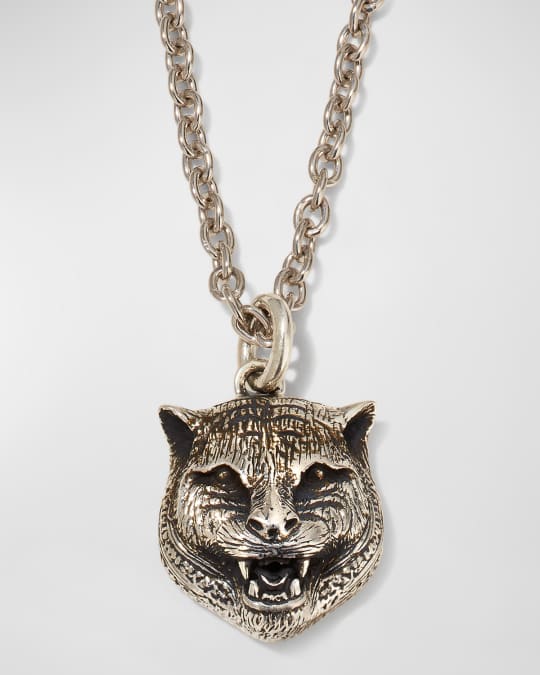 Gucci feline head clearance necklace