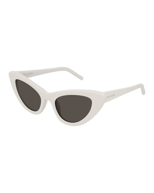 Saint Laurent Lily S Cat Eye Acetate Sunglasses in White