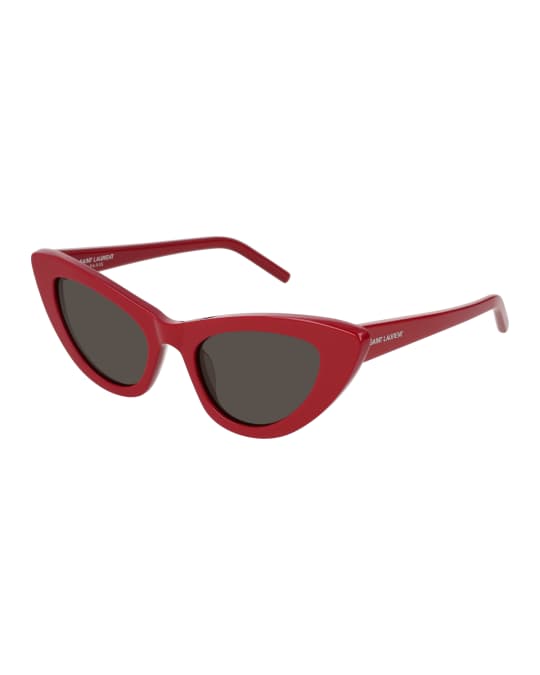 Lily Cat-Eye Acetate Sunglasses, Red