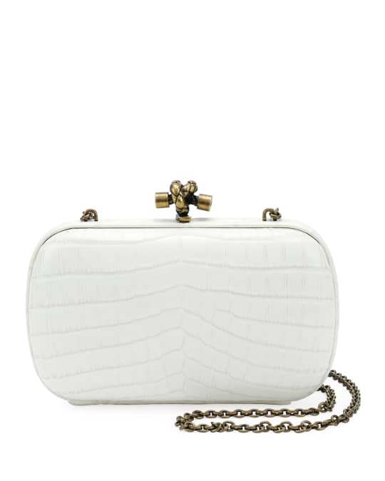 Bottega Veneta Chain Knot Crocodile Clutch Bag | Neiman Marcus