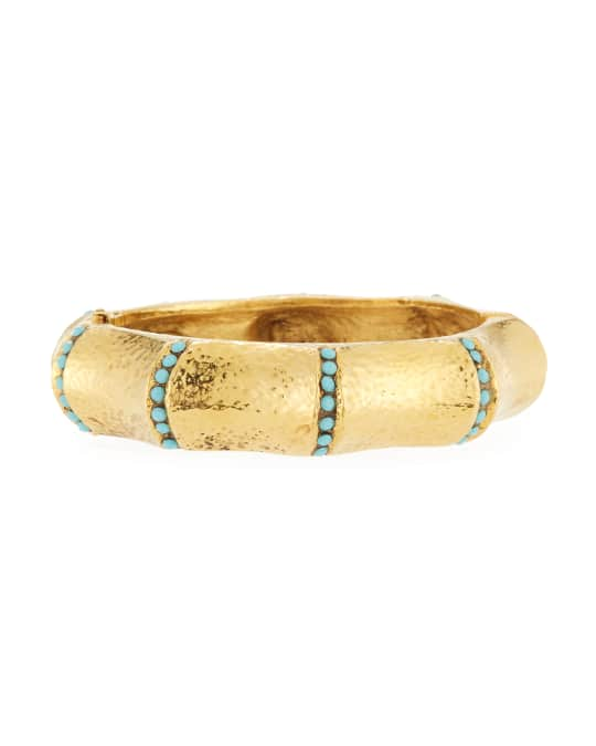 Jose & Maria Barrera Turquoise-studded Bangle Bracelet 