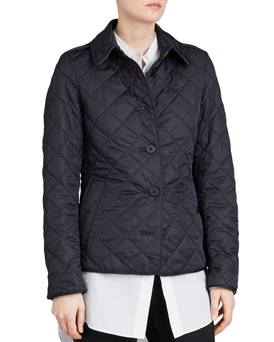Burberry Frankby Quilted Jacket, Navy | Neiman Marcus