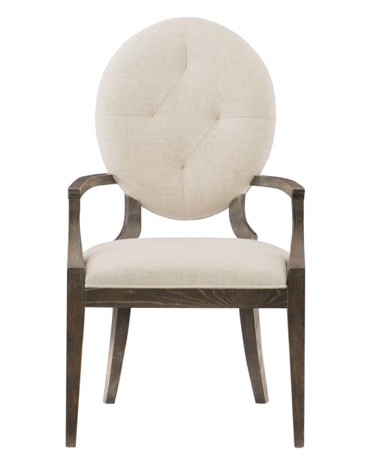 Clarendon Oval-Back Arm Chair, Pair
