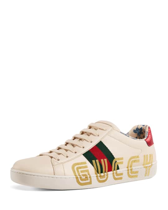 Gucci New Ace Guccy Leather Sneaker | Neiman Marcus